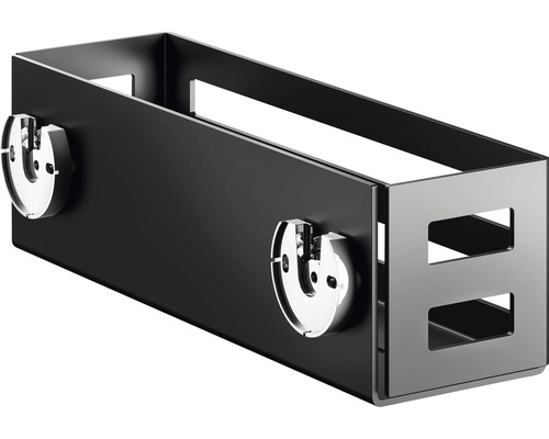 Schwarzer Duschkorb zur Wandmontage