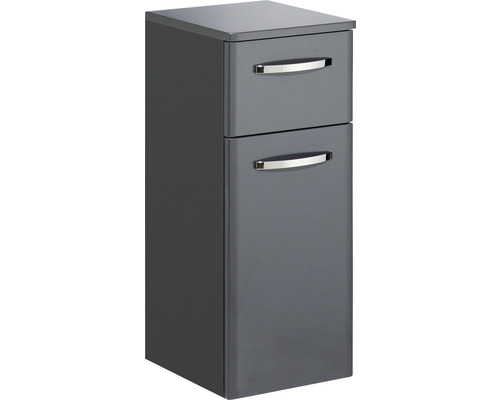 Meuble bas Pelipal Quickset 327 couleur de façade anthracite 30 x 72 x 33 cm Meuble bas de salle de bains avec deux tiroirs
