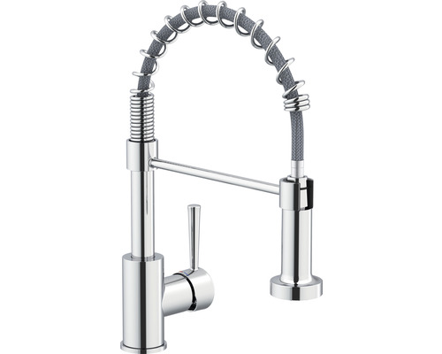 Mitigeur de cuisine avec douchette flexible Lenz NOVA chrome brillant 46070902 Mitigeur de cuisine avec douchette flexible Lenz NOVA chrome brillant 46070902