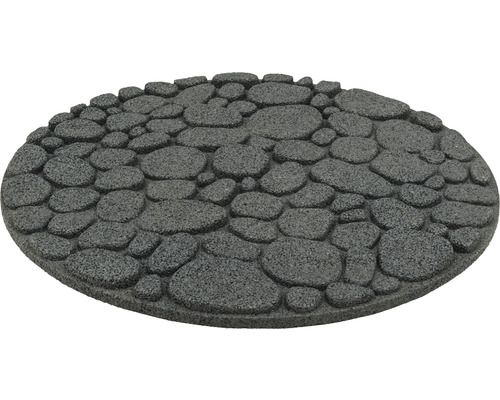 Paillasson rond avec motif de pierre