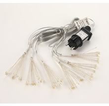Feu d'artifice LED guirlande lumineuse Lafiora 500 LED 9,5 m + alimentation 5 m couleur d'éclairage blanc chaud avec minuterie et variateur