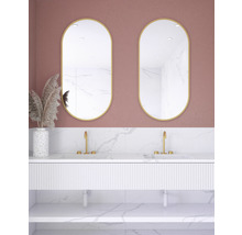 Miroir de salle de bains miroir Cordia OVAL LINE 50 x 100 cm or