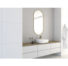 Miroir de salle de bains miroir Cordia OVAL LINE 50 x 100 cm or