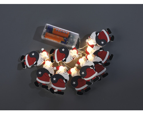 Weihnachtsbeleuchtung mit Weihnachtsmannmotiven und Batteriebetrieb