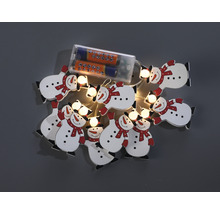 Guirlande lumineuse avec motifs de bonhomme de neige et compartiment à piles