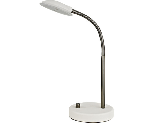 Lampe de table LED FLAIR métal 6W 580 lm 3000 K blanc chaud h 387 mm Persei noir/blanc/chrome