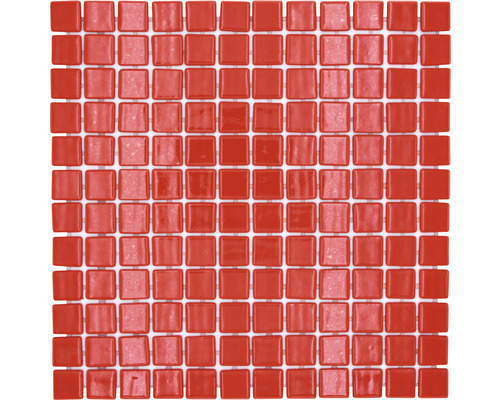 Mosaïque de verre VP25808PUR carré ECO LISOS red 25 PUR 31,6x31,6cm