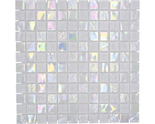 Mosaïque de verre CM S100 carré Crystal mix Shell MYSTIC 25, 30,4x30,4cm