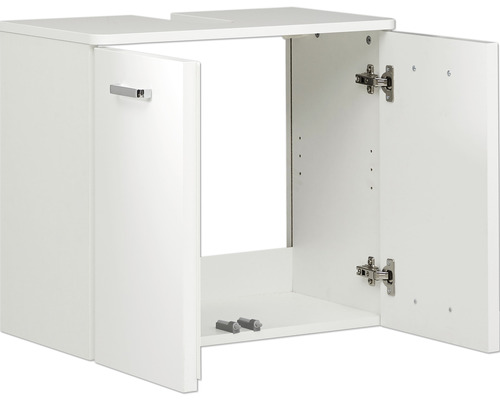 Meuble sous-lavabo avec deux portes et poignées