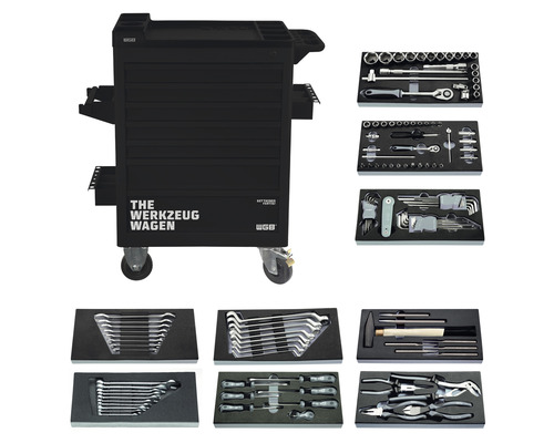 Chariot à outils avec divers jeux d''outils