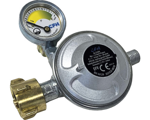 Régulateur de pression CFH 50 mbar avec affichage de la jauge de niveau pivotant Détendeur de gaz avec indicateur de niveau