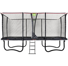 Rechteckiges Gartentrampolin mit Sicherheitsnetz und Leiter