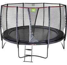 Trampoline de jardin rond avec filet de sécurité et échelle