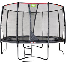 Trampoline de jardin autoportant avec filet de sécurité et échelle