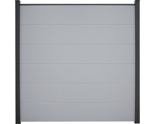 Système d'enfichage, kit prêt à monter GroJa PVC BasicLine 180 x 180 cm gris argent