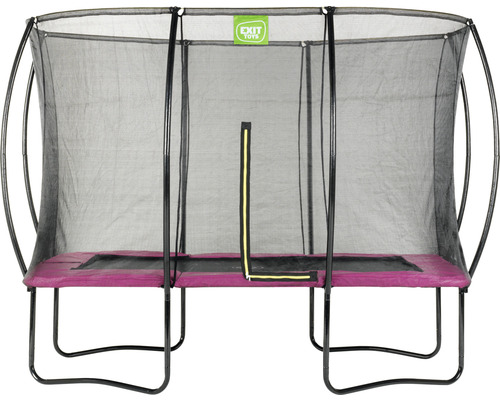Trampoline EXIT Silhouette avec filet de sécurité 214x305 cm rose
