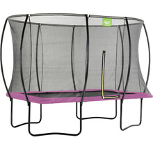 Trampoline de jardin rectangulaire avec filet de sécurité et rembourrage du cadre