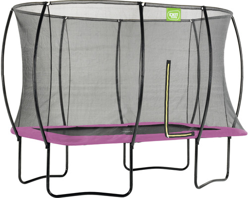 Trampoline de jardin rectangulaire avec filet de sécurité et rembourrage du cadre