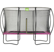 Trampolin EXIT Silhouette mit Sicherheitsnetz 244x366 cm rosa