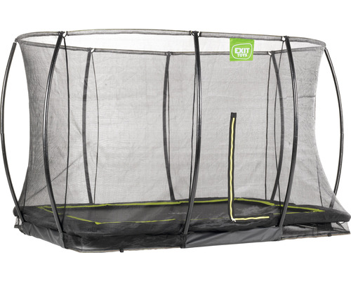Trampoline de jardin rectangulaire avec filet de sécurité