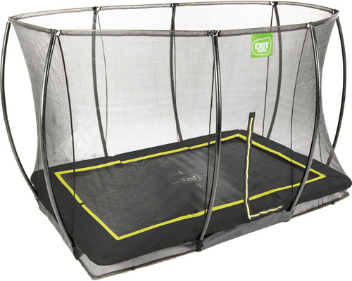 Trampoline de jardin rectangulaire avec filet de sécurité