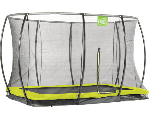 Trampoline de jardin rectangulaire avec filet de sécurité