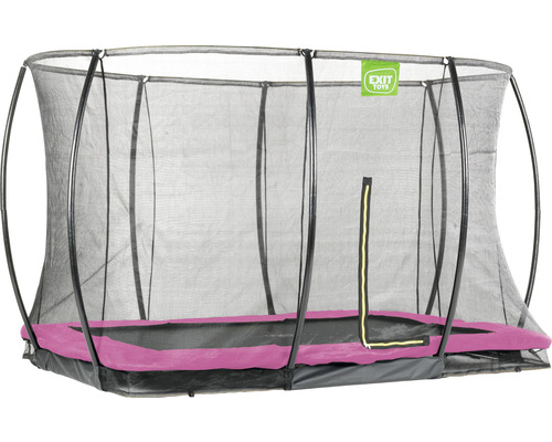 Trampoline de jardin rectangulaire avec filet de sécurité