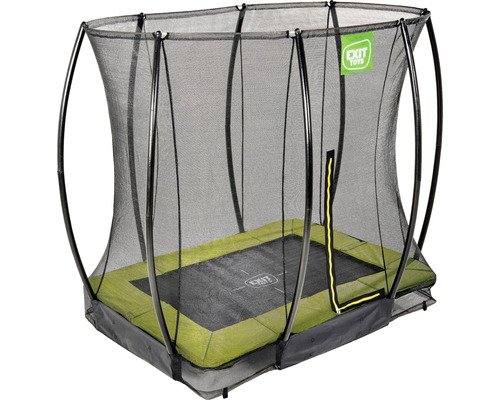 Trampoline de jardin rectangulaire avec filet de sécurité