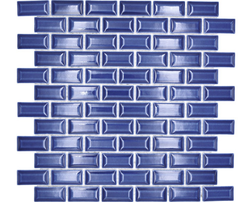 Keramikmosaik CBK 114 Brick Bond Diamond uni kobaltblau 30x30cm