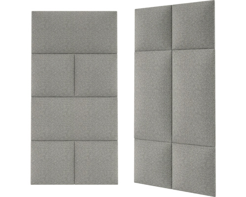 Zwei schallabsorbierende Wandpaneele mit Stoffbezug