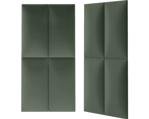 Deux panneaux muraux phono-absorbants, composés de quatre parties carrées