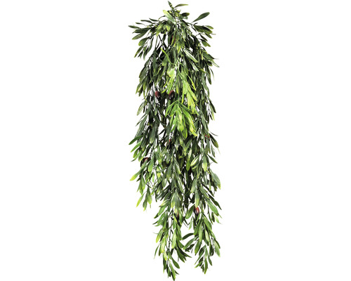 Plante artificielle feuille d'olivier retombante hauteur : 85 cm vert