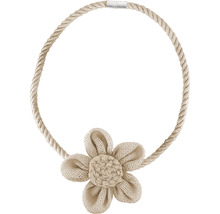 Embrasse de rideau en corde avec motif floral