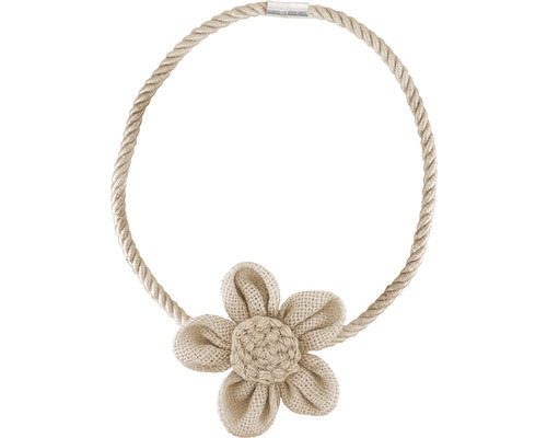 Embrasse de rideau en corde avec motif floral