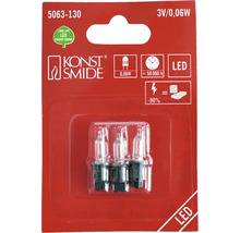 Logo Konstsmide, ampoule LED 3 volts 0,06 watt, durée de vie 50000 heures