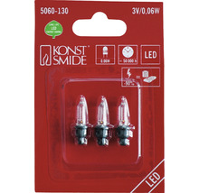 Logo Konstsmide. Trois ampoules LED dans l''emballage