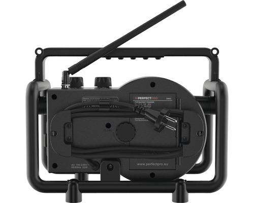 Radio de chantier Perfectpro DAB3, vue arrière