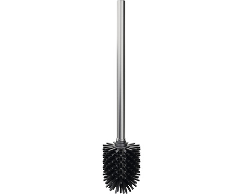 Brosse WC REIKA SAKU/SAGA Ø 7,38 cm tête de brosse WC en silicone acier inoxydable brossé Brosse de toilette avec manche en acier inoxydable