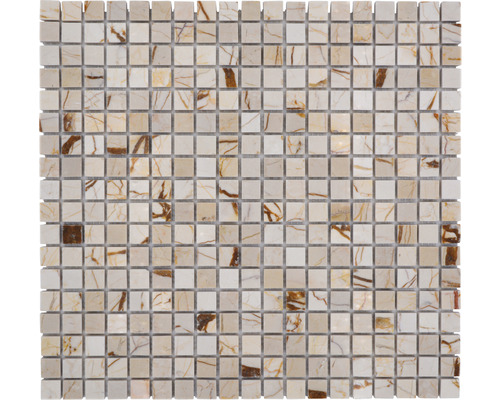 Mosaïque en pierre naturelle MOS 15/2807 carré golden cream 30,5x32,2cm