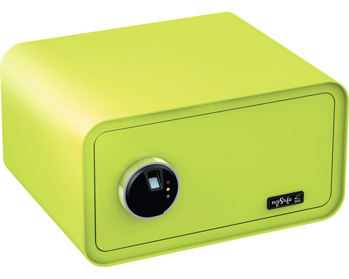 Coffre-fort à poser Basi mySafe 430 vert avec serrure électronique et empreinte