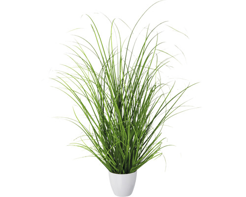Plante artificielle touffe d'herbes dans un pot hauteur : 60 cm vert
