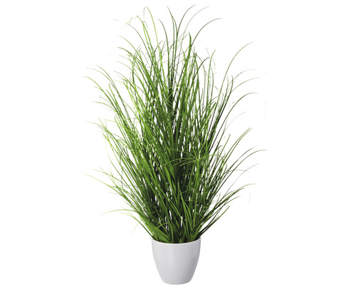 Plante artificielle touffe d'herbes dans un pot hauteur : 75 cm vert