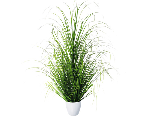 Plante artificielle touffe d'herbes dans un pot hauteur : 90 cm vert
