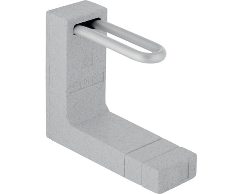 Prise de raccordement en plastique GEBERIT PushFit 20 mm 223 mm 651.230.00.1 Crochet à serviette en béton avec porte-serviette en métal