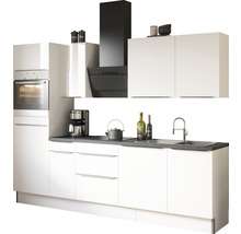 Optifit Küchenzeile mit Geräten Arvid986 270 cm weiß glänzend zerlegt Variante reversibel KCAV 2788E-8+