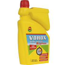 Vorox Unkrautfrei Express désherbant, sans glyphosate, dans une bouteille jaune