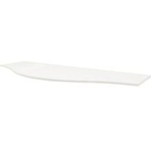 Plan de toilette Baden Haus Vague 138 x 51 cm blanc brillant sans découpe