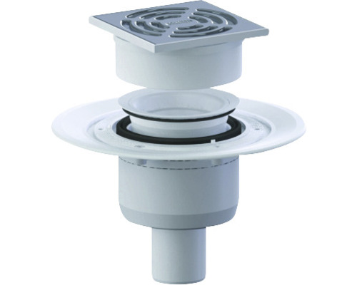 Siphon de sol avec grille carrée pour l''intérieur