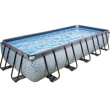 Piscine à cadre rectangulaire avec eau