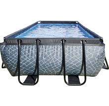 Piscine tubulaire rectangulaire avec cadre en acier et liner de piscine